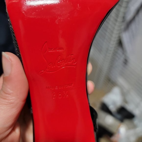 Christian Louboutin Edith 100 glitter shoes - Picture 6 of 7